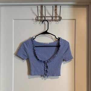 Urban Outfitters Lavender Ribbed Crop Top